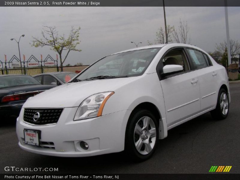 Fresh Powder White / Beige 2009 Nissan Sentra 2.0 S
