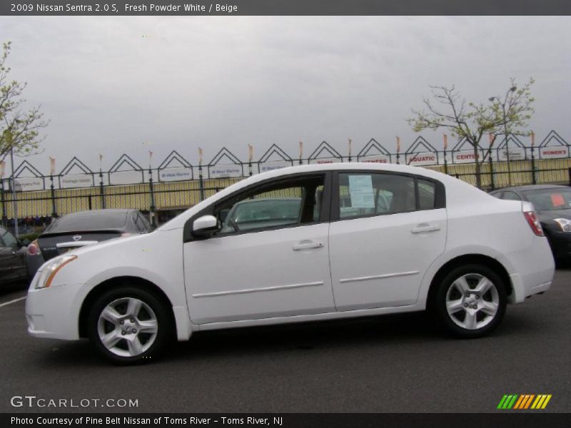 Fresh Powder White / Beige 2009 Nissan Sentra 2.0 S