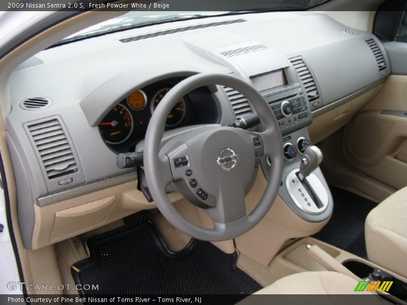 Fresh Powder White / Beige 2009 Nissan Sentra 2.0 S