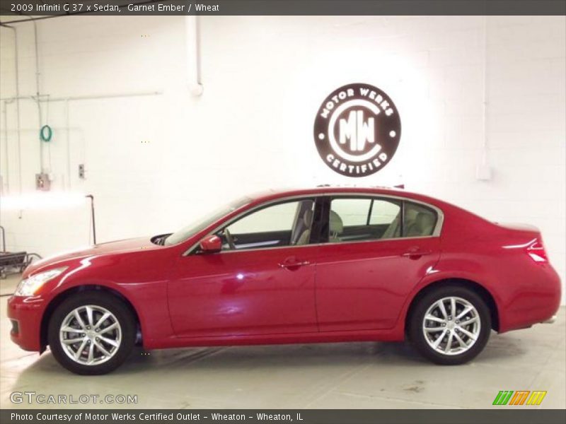 Garnet Ember / Wheat 2009 Infiniti G 37 x Sedan