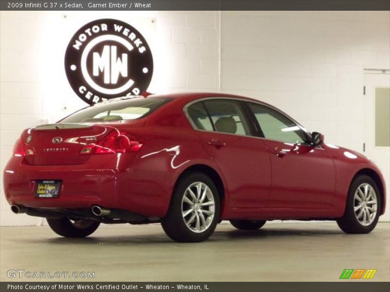 Garnet Ember / Wheat 2009 Infiniti G 37 x Sedan