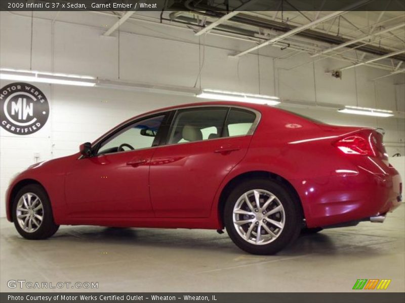 Garnet Ember / Wheat 2009 Infiniti G 37 x Sedan