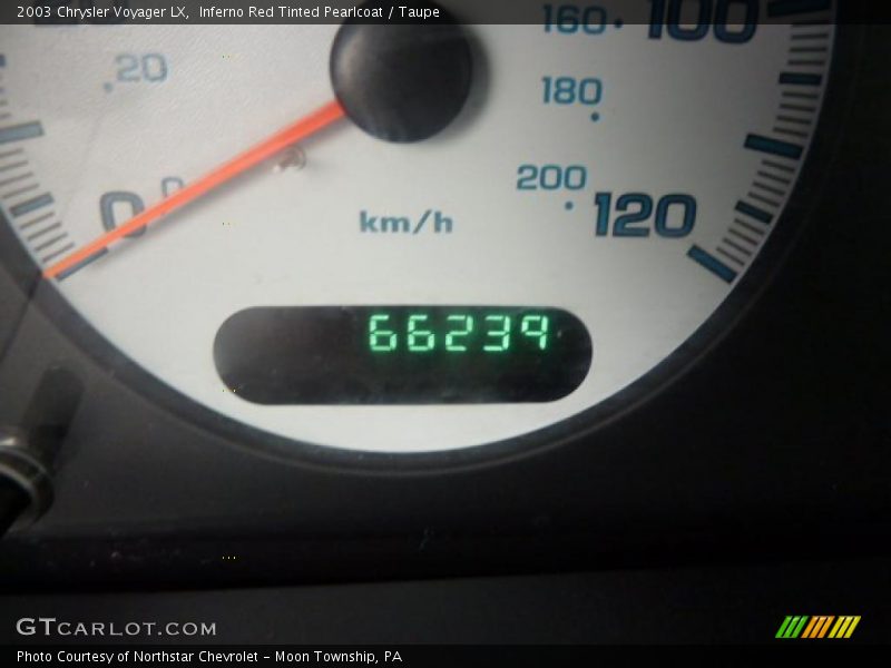 Inferno Red Tinted Pearlcoat / Taupe 2003 Chrysler Voyager LX