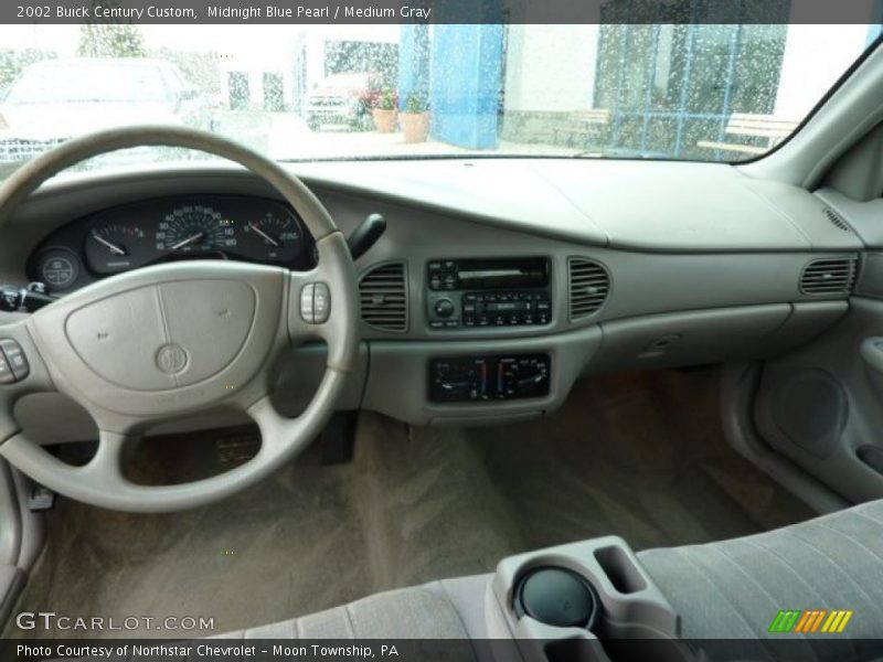 Midnight Blue Pearl / Medium Gray 2002 Buick Century Custom