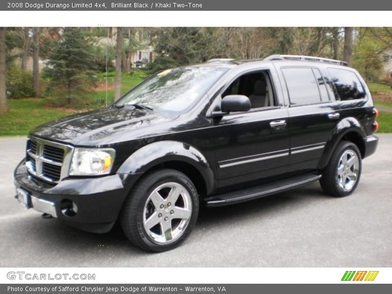 Brilliant Black / Khaki Two-Tone 2008 Dodge Durango Limited 4x4