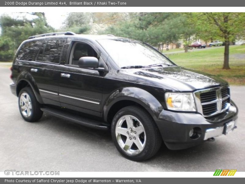Brilliant Black / Khaki Two-Tone 2008 Dodge Durango Limited 4x4