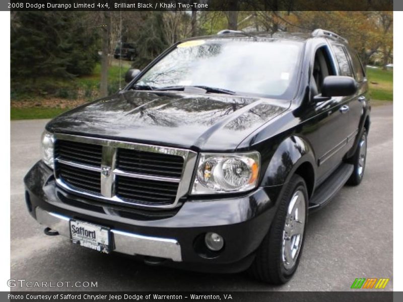Brilliant Black / Khaki Two-Tone 2008 Dodge Durango Limited 4x4
