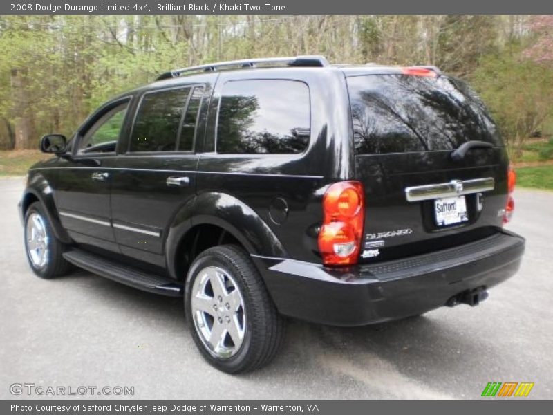 Brilliant Black / Khaki Two-Tone 2008 Dodge Durango Limited 4x4