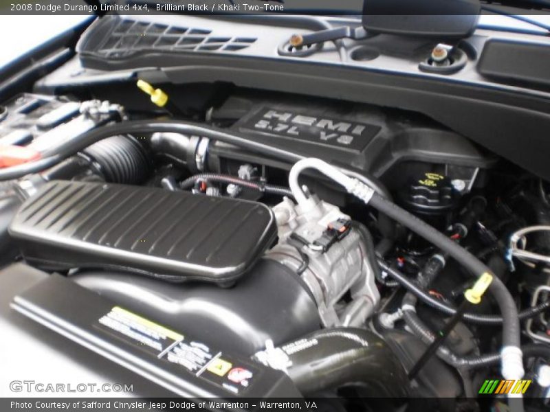 Brilliant Black / Khaki Two-Tone 2008 Dodge Durango Limited 4x4