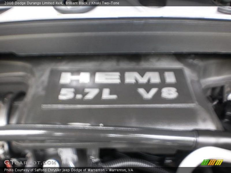 Brilliant Black / Khaki Two-Tone 2008 Dodge Durango Limited 4x4