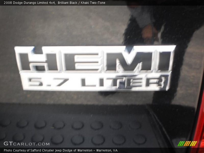 Brilliant Black / Khaki Two-Tone 2008 Dodge Durango Limited 4x4