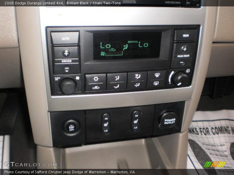 Brilliant Black / Khaki Two-Tone 2008 Dodge Durango Limited 4x4