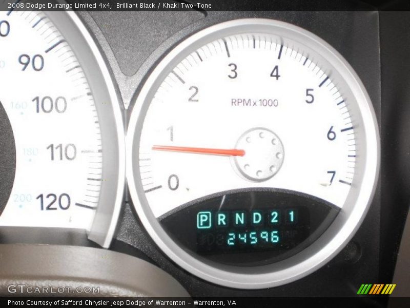 Brilliant Black / Khaki Two-Tone 2008 Dodge Durango Limited 4x4