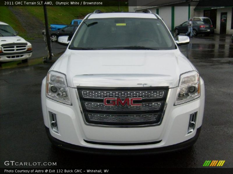 Olympic White / Brownstone 2011 GMC Terrain SLT AWD