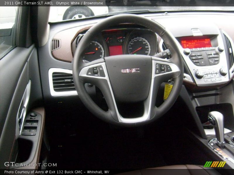 Olympic White / Brownstone 2011 GMC Terrain SLT AWD