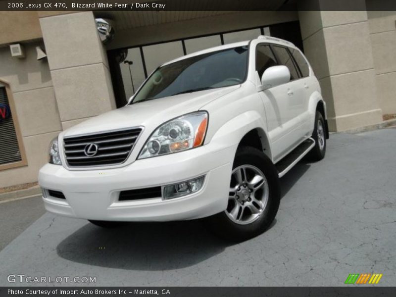 Blizzard White Pearl / Dark Gray 2006 Lexus GX 470