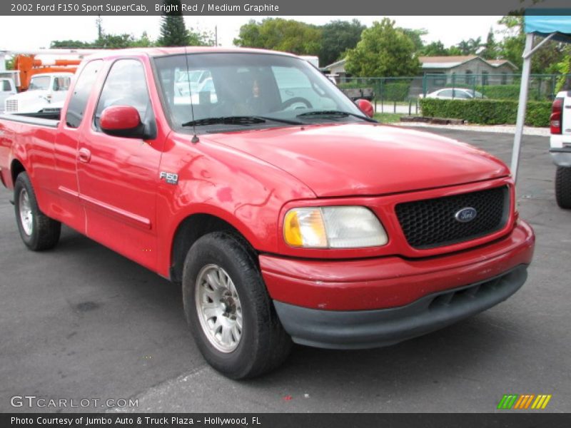 Bright Red / Medium Graphite 2002 Ford F150 Sport SuperCab