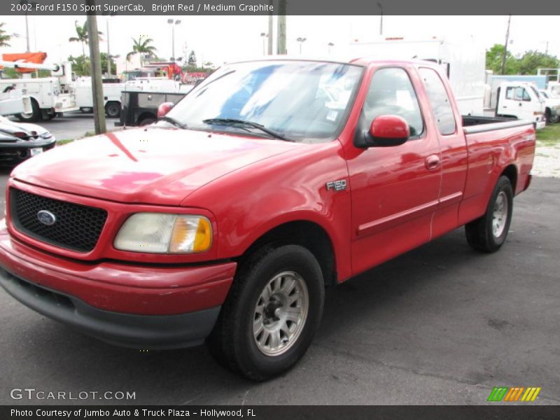 Bright Red / Medium Graphite 2002 Ford F150 Sport SuperCab