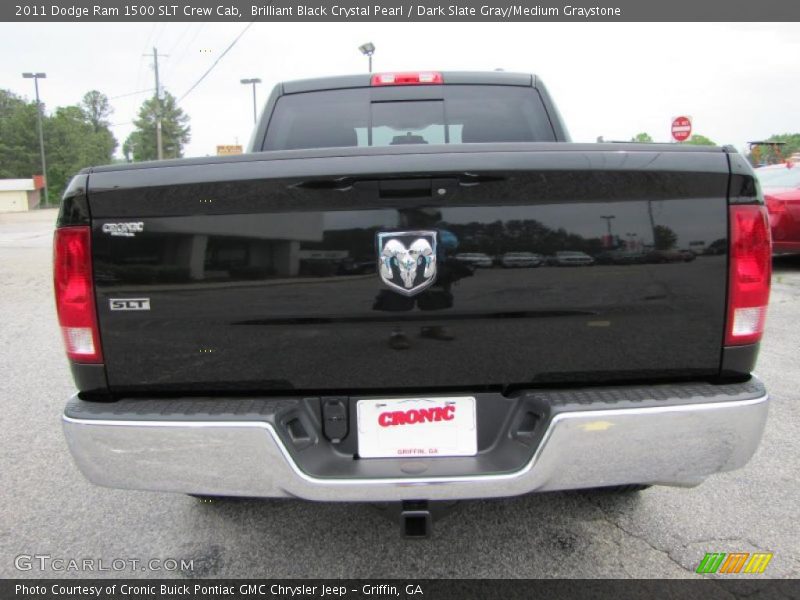 Brilliant Black Crystal Pearl / Dark Slate Gray/Medium Graystone 2011 Dodge Ram 1500 SLT Crew Cab