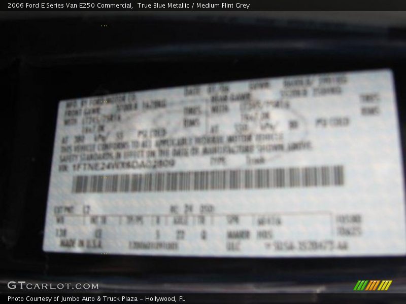 True Blue Metallic / Medium Flint Grey 2006 Ford E Series Van E250 Commercial