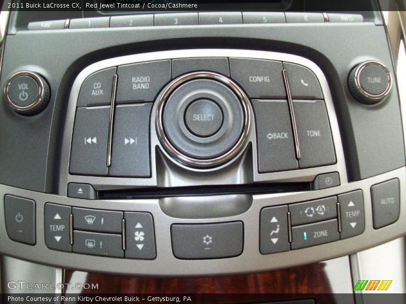 Controls of 2011 LaCrosse CX