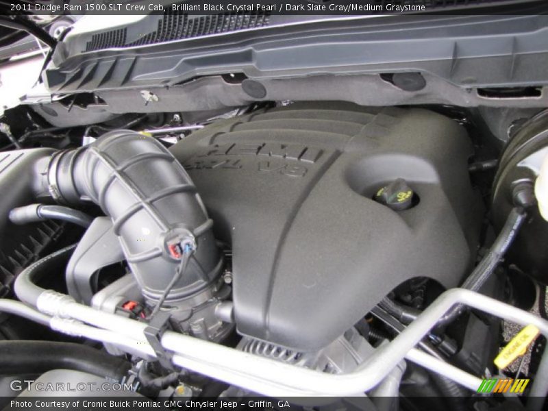 Brilliant Black Crystal Pearl / Dark Slate Gray/Medium Graystone 2011 Dodge Ram 1500 SLT Crew Cab