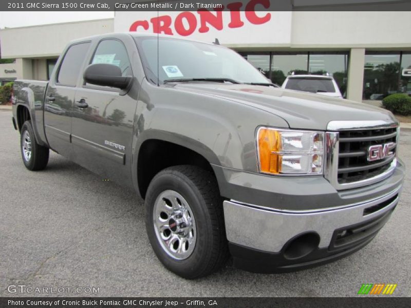 Gray Green Metallic / Dark Titanium 2011 GMC Sierra 1500 Crew Cab