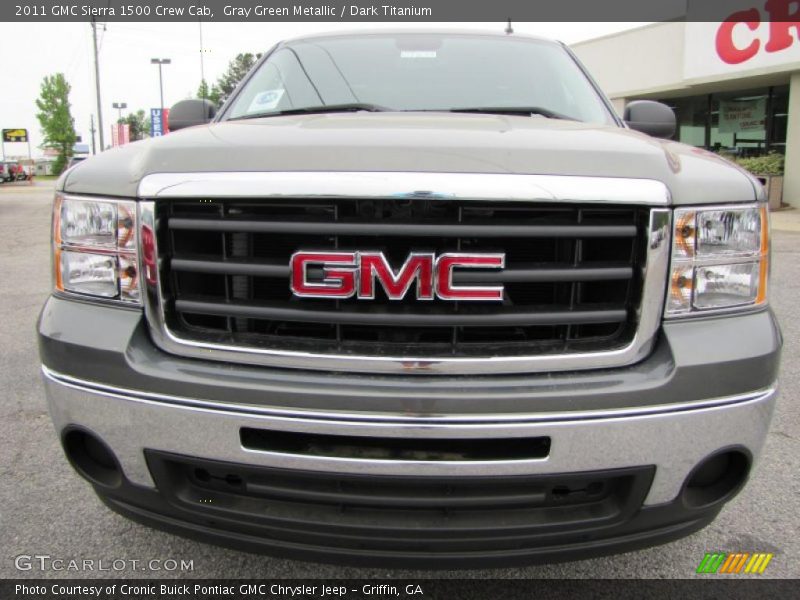 Gray Green Metallic / Dark Titanium 2011 GMC Sierra 1500 Crew Cab