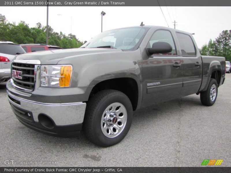 Gray Green Metallic / Dark Titanium 2011 GMC Sierra 1500 Crew Cab