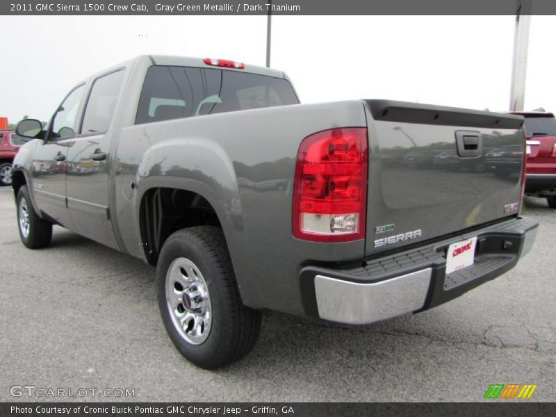 Gray Green Metallic / Dark Titanium 2011 GMC Sierra 1500 Crew Cab