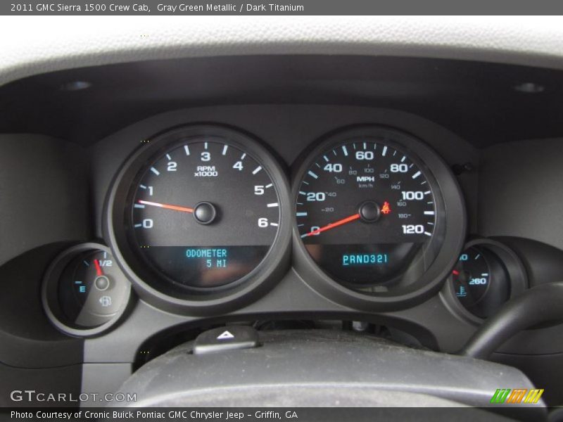 Gray Green Metallic / Dark Titanium 2011 GMC Sierra 1500 Crew Cab