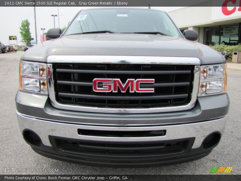 Gray Green Metallic / Ebony 2011 GMC Sierra 1500 SLE Regular Cab