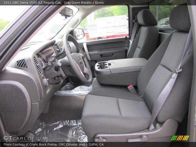 Gray Green Metallic / Ebony 2011 GMC Sierra 1500 SLE Regular Cab
