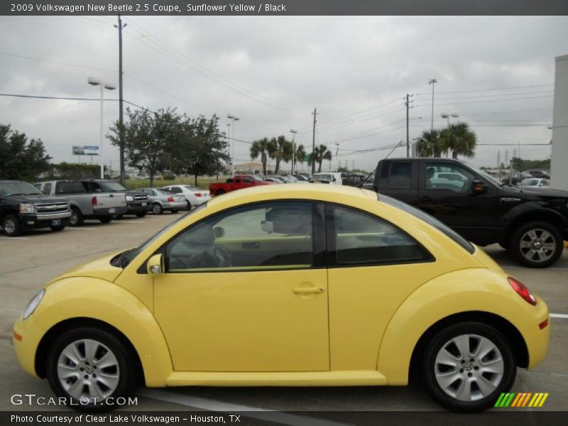 Sunflower Yellow / Black 2009 Volkswagen New Beetle 2.5 Coupe