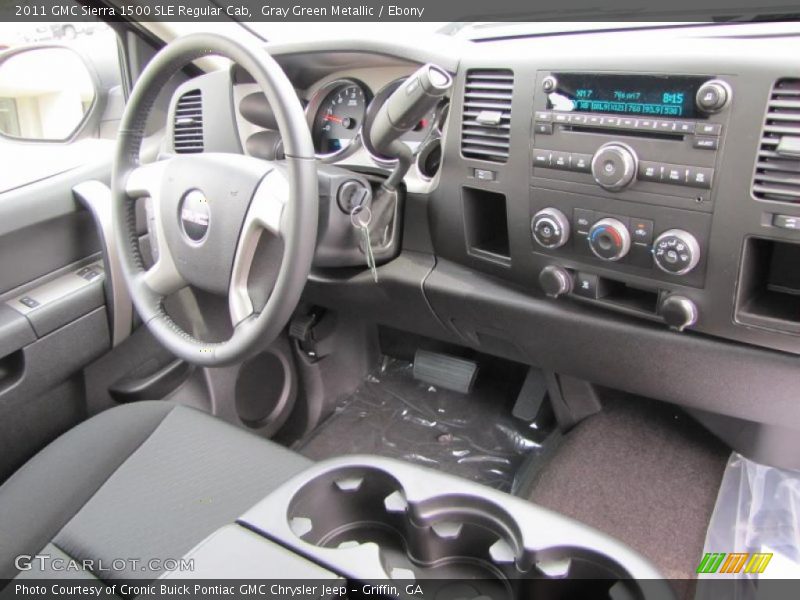 Gray Green Metallic / Ebony 2011 GMC Sierra 1500 SLE Regular Cab