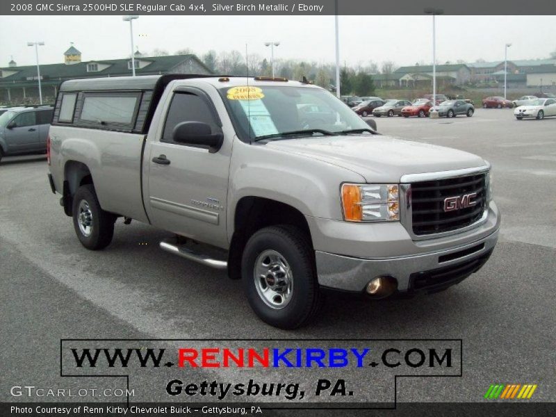Silver Birch Metallic / Ebony 2008 GMC Sierra 2500HD SLE Regular Cab 4x4