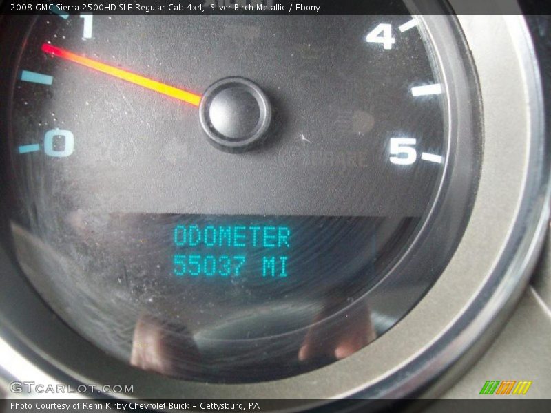 Silver Birch Metallic / Ebony 2008 GMC Sierra 2500HD SLE Regular Cab 4x4