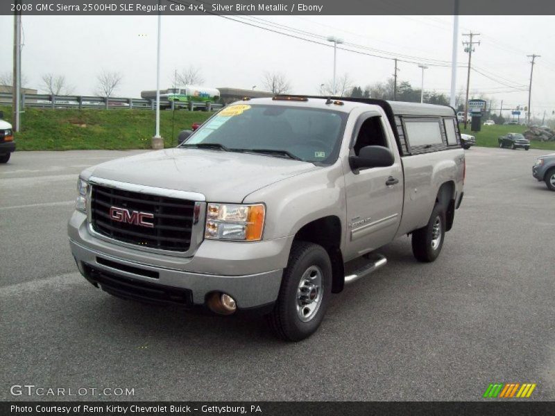 Silver Birch Metallic / Ebony 2008 GMC Sierra 2500HD SLE Regular Cab 4x4