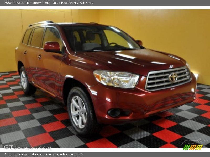 Salsa Red Pearl / Ash Gray 2008 Toyota Highlander 4WD