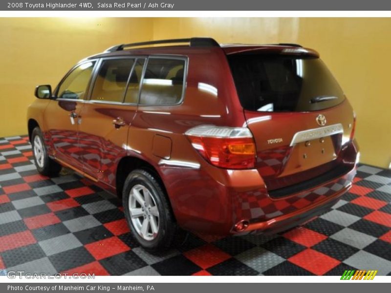 Salsa Red Pearl / Ash Gray 2008 Toyota Highlander 4WD
