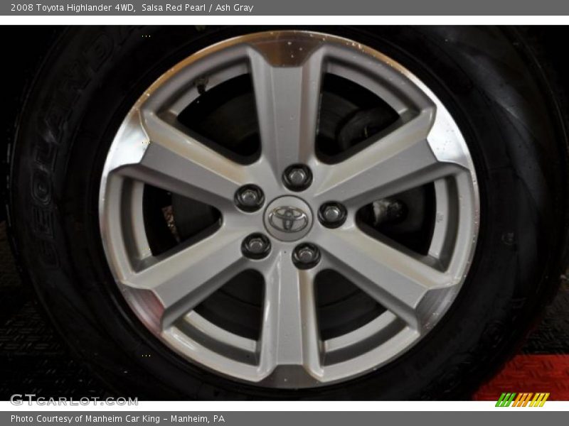 Salsa Red Pearl / Ash Gray 2008 Toyota Highlander 4WD
