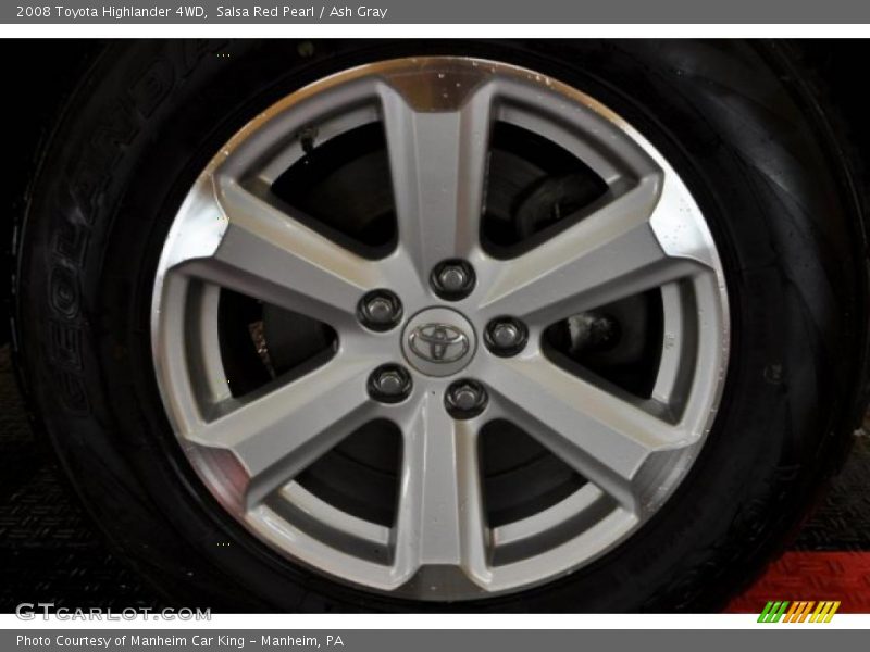 Salsa Red Pearl / Ash Gray 2008 Toyota Highlander 4WD