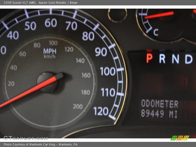 Aspen Gold Metallic / Beige 2008 Suzuki XL7 AWD