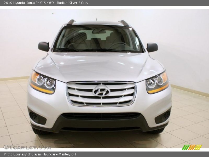 Radiant Silver / Gray 2010 Hyundai Santa Fe GLS 4WD