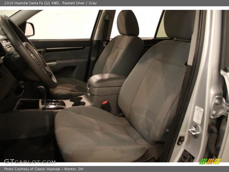 Radiant Silver / Gray 2010 Hyundai Santa Fe GLS 4WD