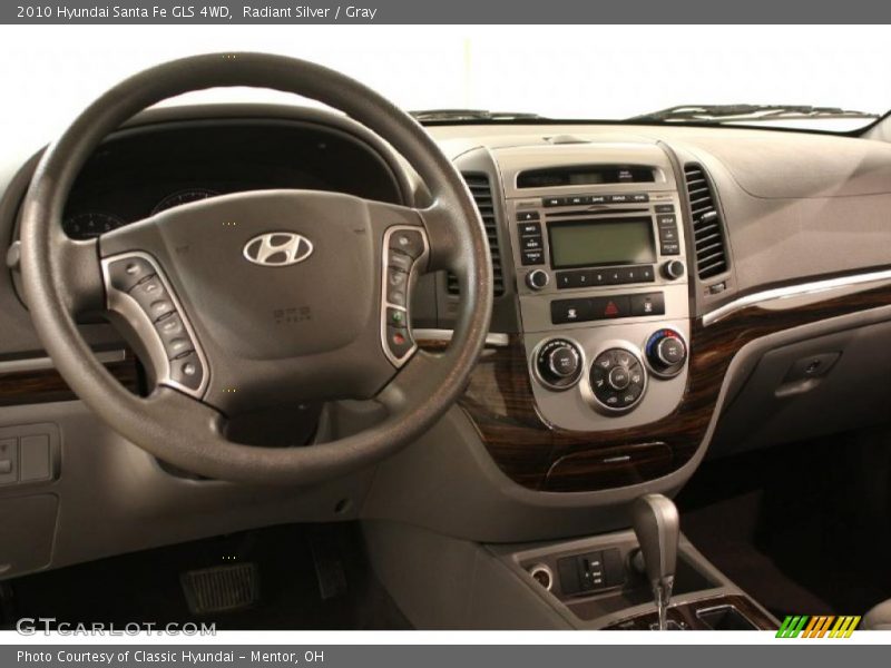 Radiant Silver / Gray 2010 Hyundai Santa Fe GLS 4WD