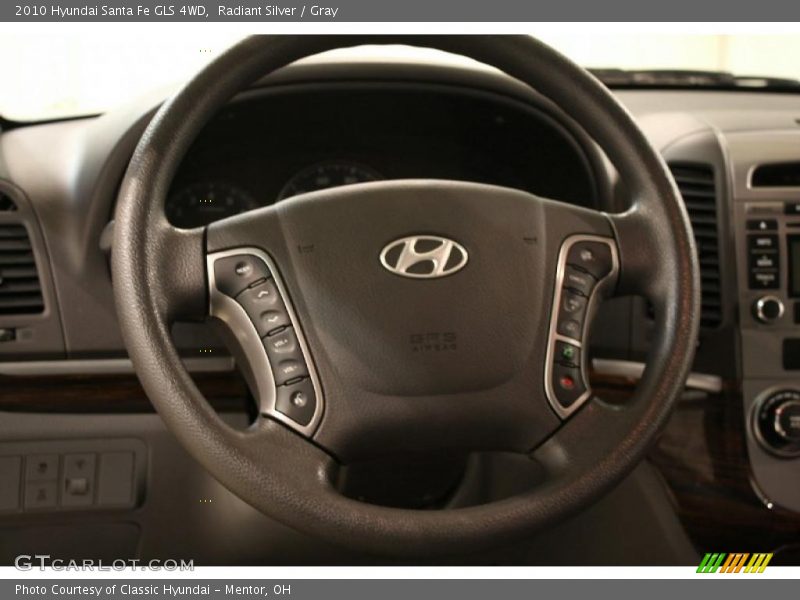 Radiant Silver / Gray 2010 Hyundai Santa Fe GLS 4WD