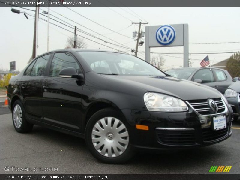 Black / Art Grey 2008 Volkswagen Jetta S Sedan