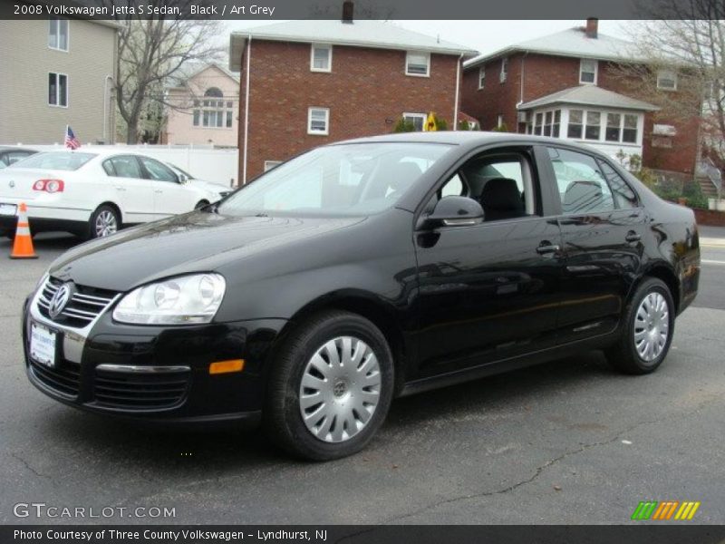 Black / Art Grey 2008 Volkswagen Jetta S Sedan