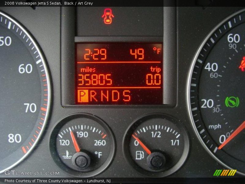 Black / Art Grey 2008 Volkswagen Jetta S Sedan